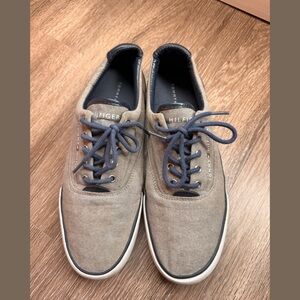 🔥 Tommy Hilfiger Men’s Prezz Sneakers | Gray Canvas | Size 9.5